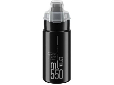 Cyklistická fľaša Elite Jet Plus – 550ml čierna
