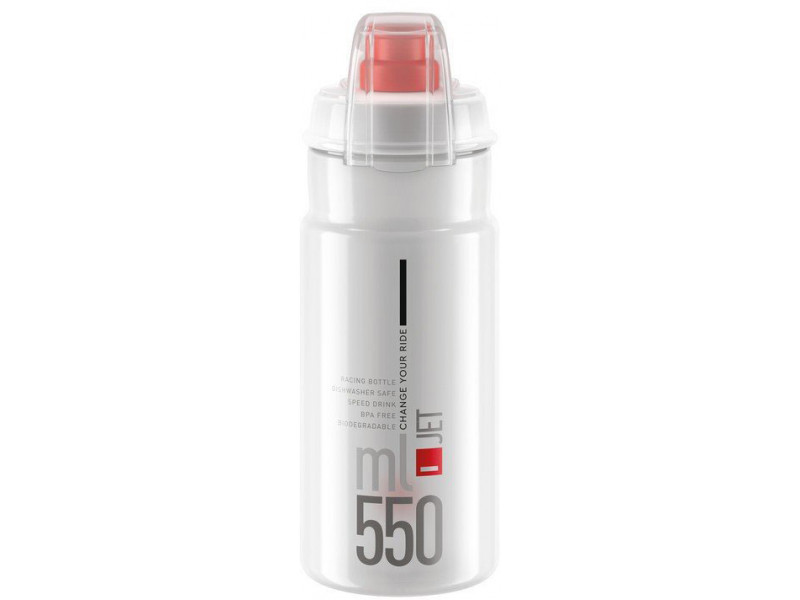 Cyklistická fľaša Elite Jet Plus - 550ml číra