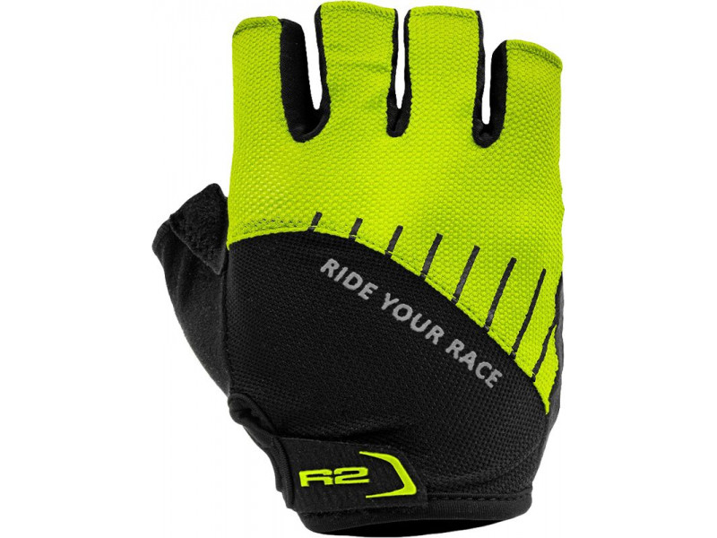 Cyklistické rukavice R2 Vouk ATR19D – zelená/čierna